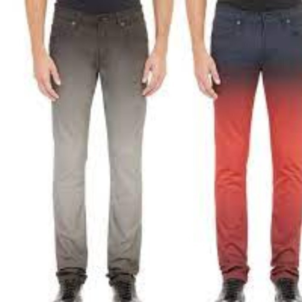 J‎ Brand x Rob Pruitt Collaboration Mick Skinny Jeans in gradient grey and black